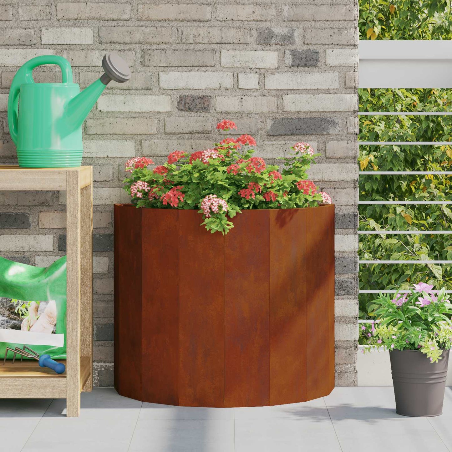 vidaXL Planter Rusty 60 x 30 x 50 cm Weathering Steel