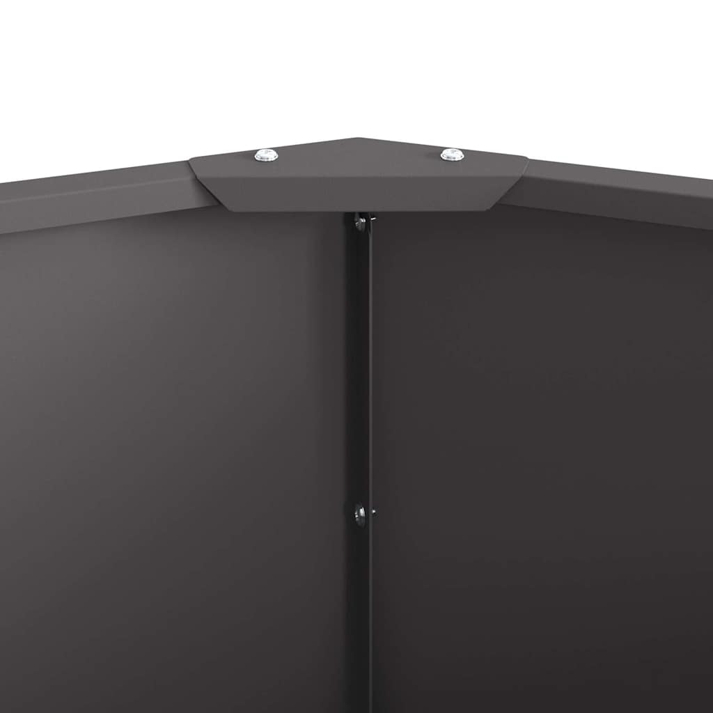 vidaXL Planter Black 120 x 120 x 35 cm Steel