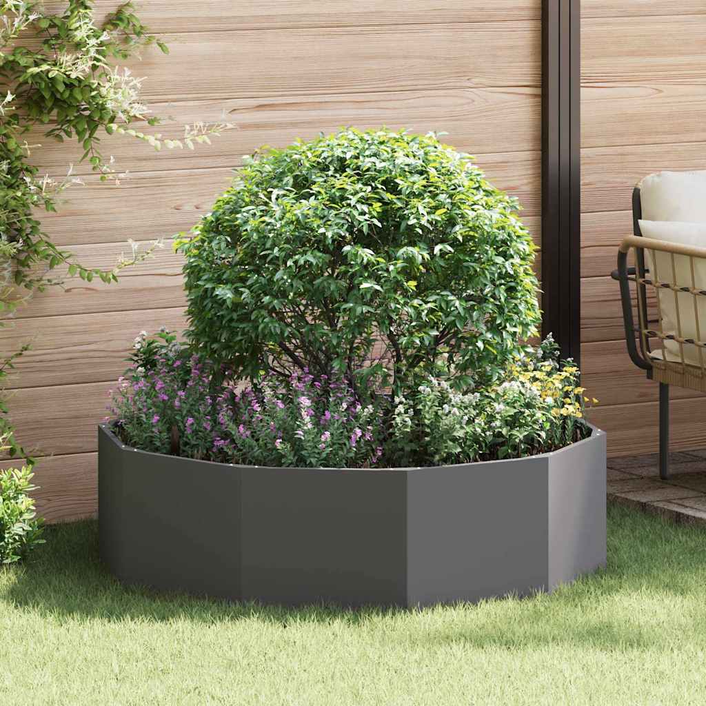 vidaXL Planter Black 120 x 120 x 35 cm Steel