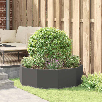 vidaXL Planter Black 120 x 120 x 35 cm Steel