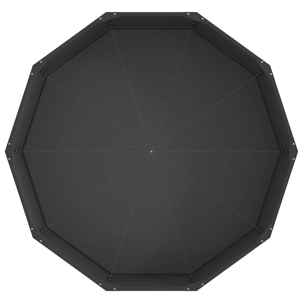 vidaXL Planter Black 120 x 120 x 35 cm Steel