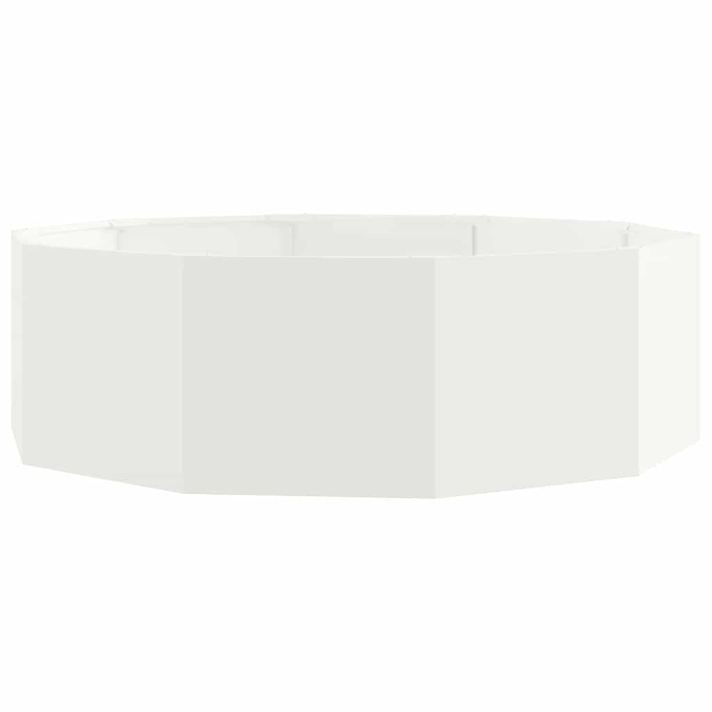 vidaXL Planter White 120 x 120 x 35 cm Steel