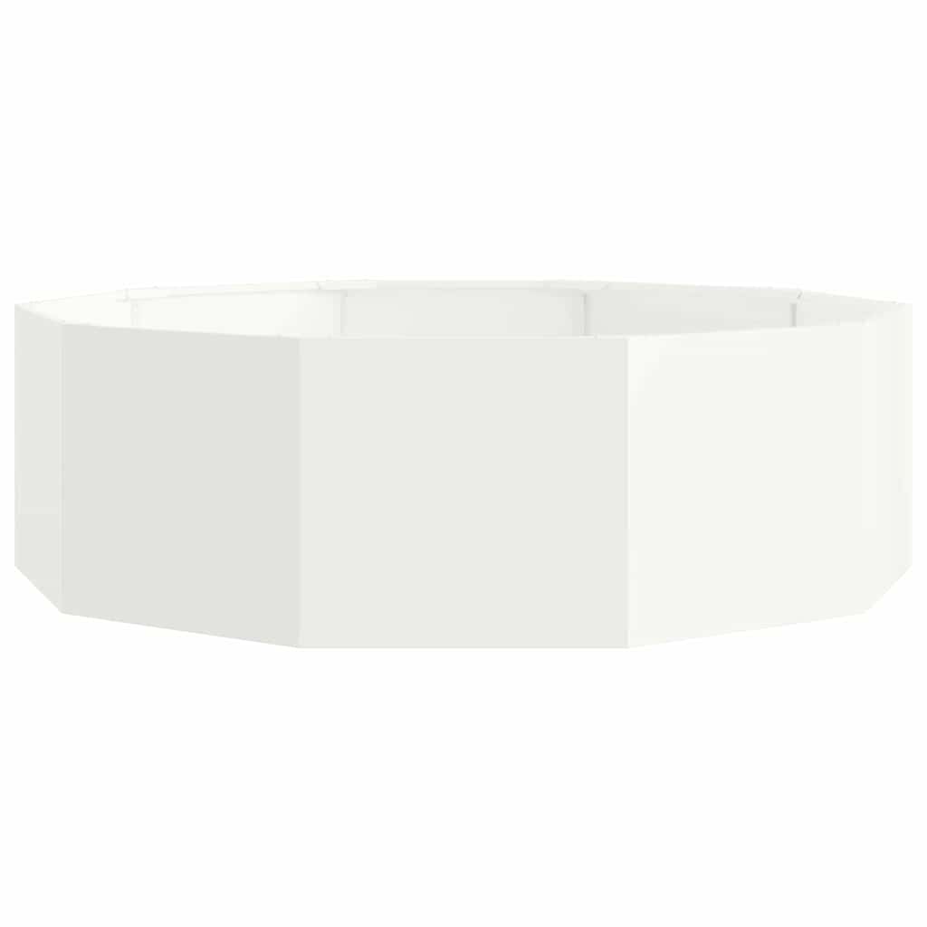 vidaXL Planter White 120 x 120 x 35 cm Steel