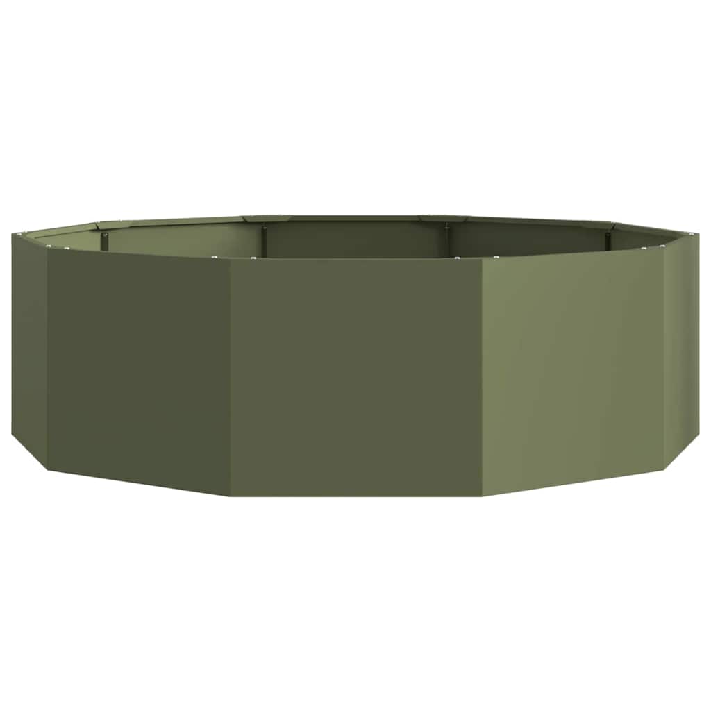 vidaXL Planter Olive Green 120 x 120 x 35 cm Steel
