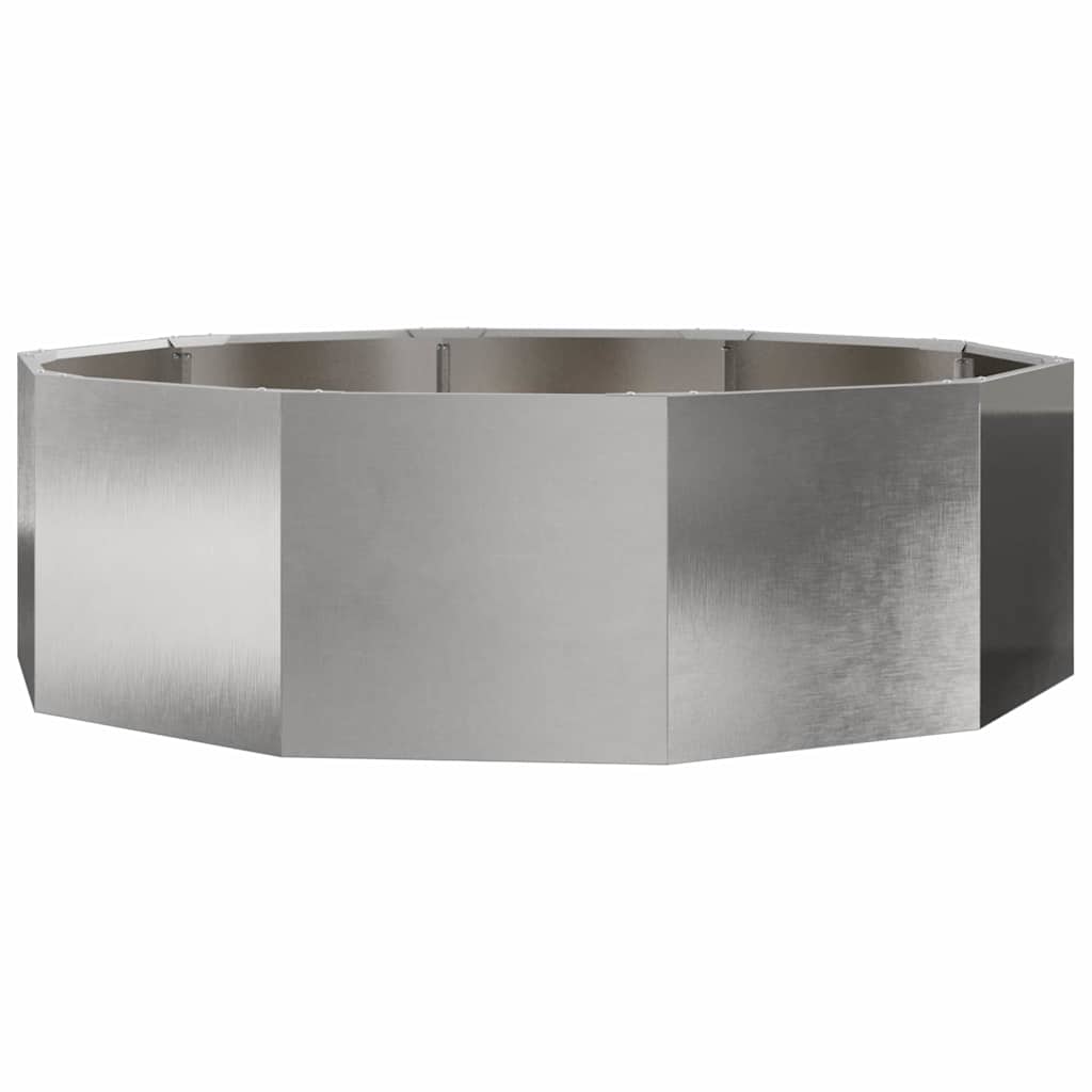 vidaXL Planter Silver 120 x 120 x 35 cm Stainless Steel