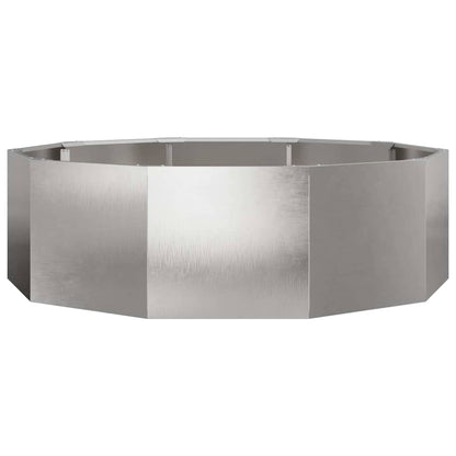 vidaXL Planter Silver 120 x 120 x 35 cm Stainless Steel