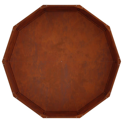 vidaXL Planter Rusty 120 x 120 x 35 cm Weathering Steel