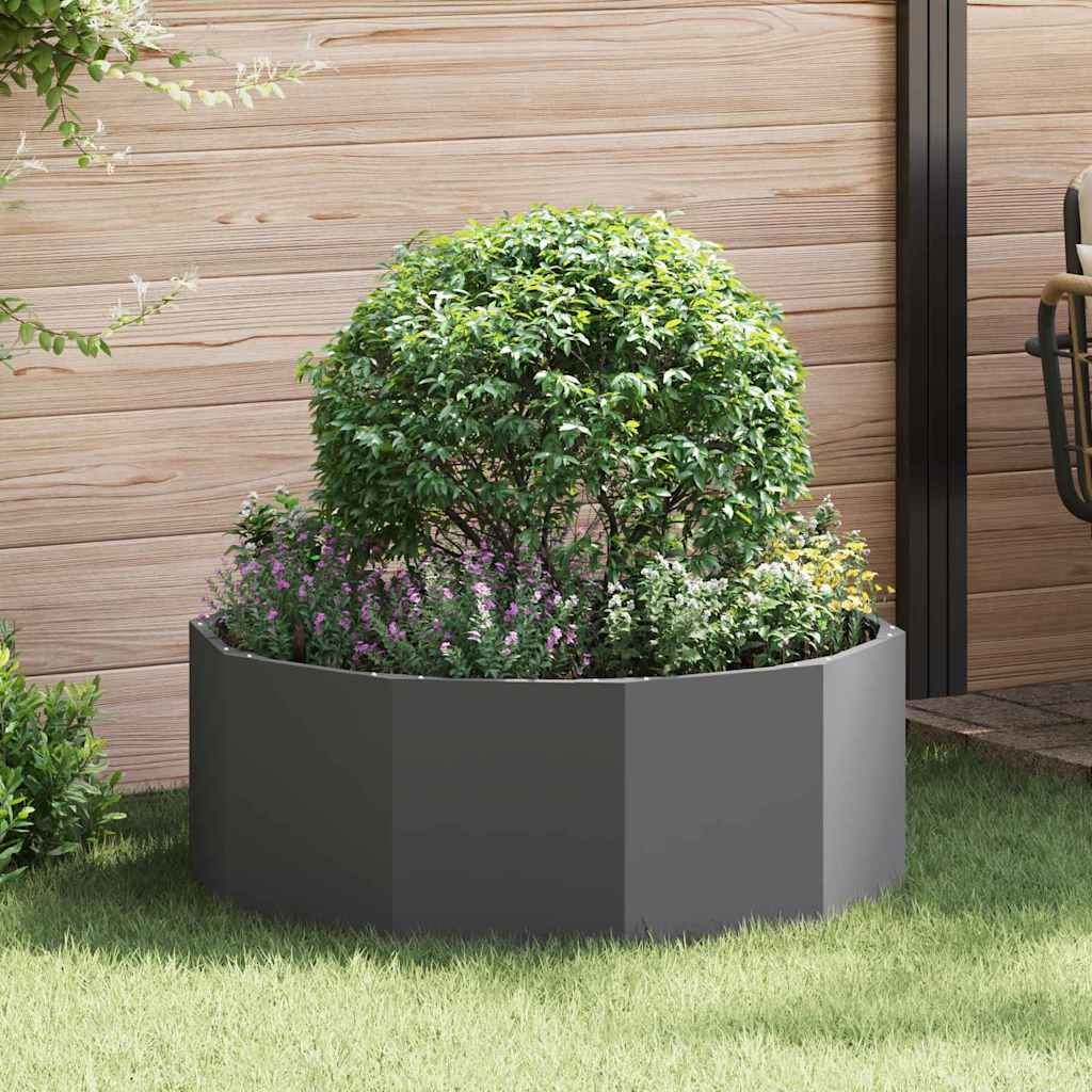 vidaXL Planter Black 90 x 90 x 35 cm Steel