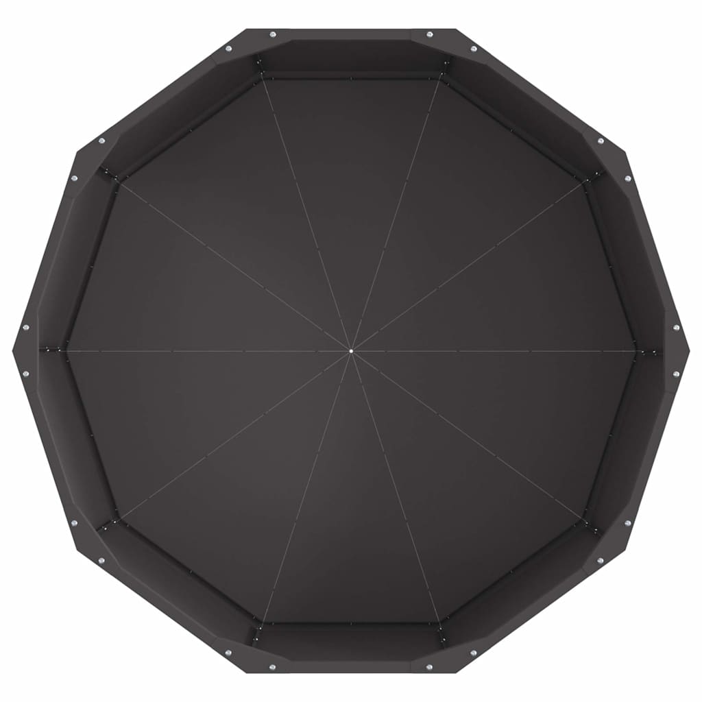 vidaXL Planter Black 90 x 90 x 35 cm Steel