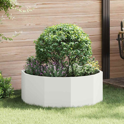 vidaXL Planter White 90 x 90 x 35 cm Steel