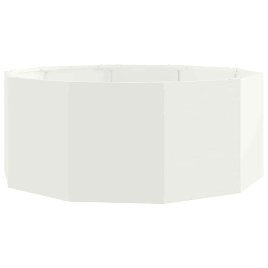 vidaXL Planter White 90 x 90 x 35 cm Steel