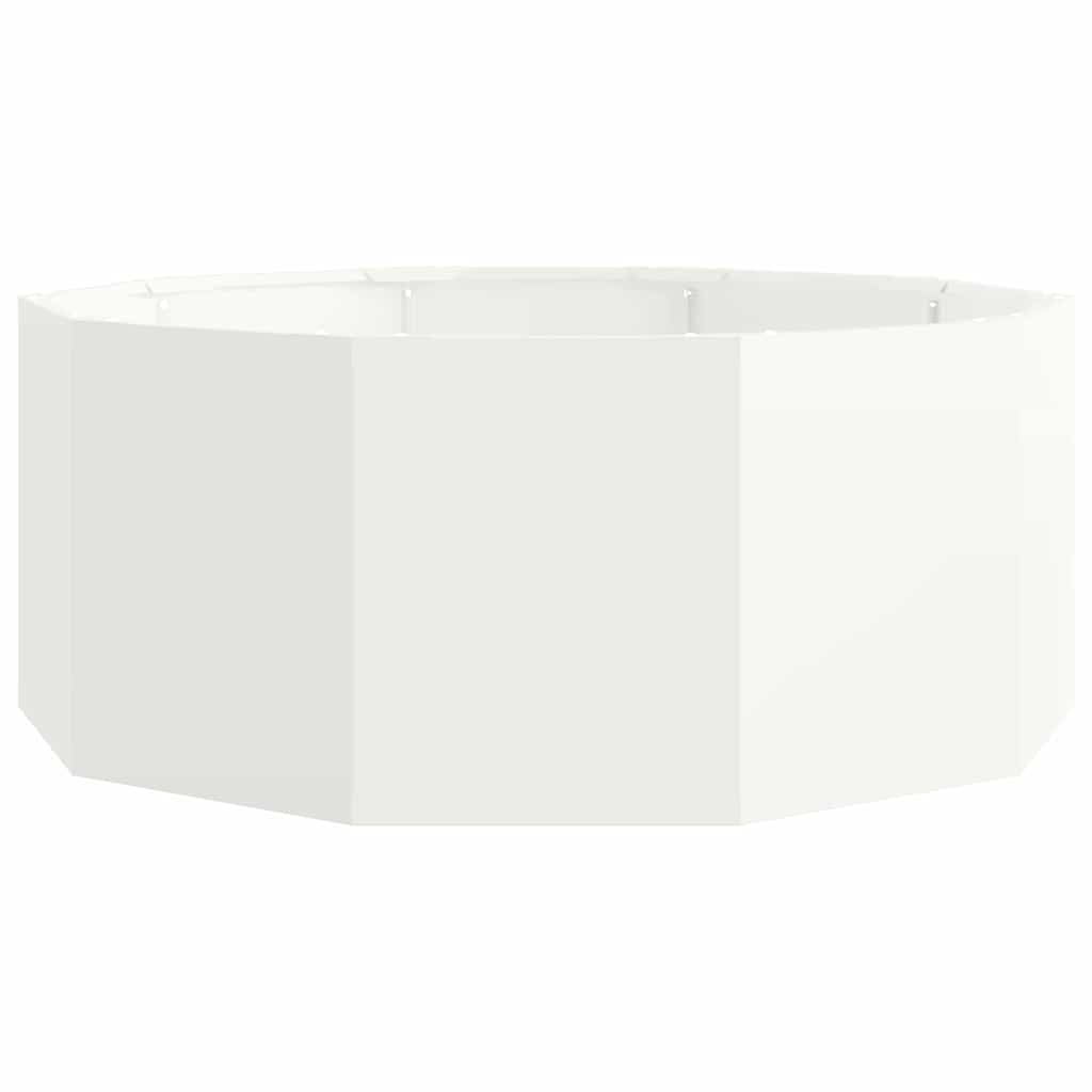 vidaXL Planter White 90 x 90 x 35 cm Steel