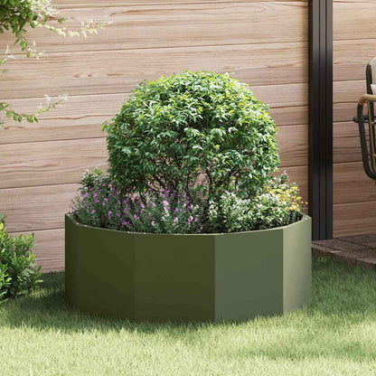 vidaXL Planter Olive Green 90 x 90 x 35 cm Steel