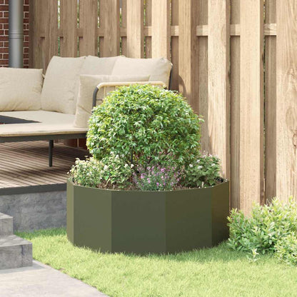 vidaXL Planter Olive Green 90 x 90 x 35 cm Steel