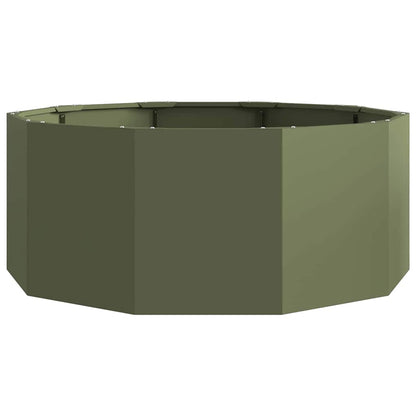 vidaXL Planter Olive Green 90 x 90 x 35 cm Steel