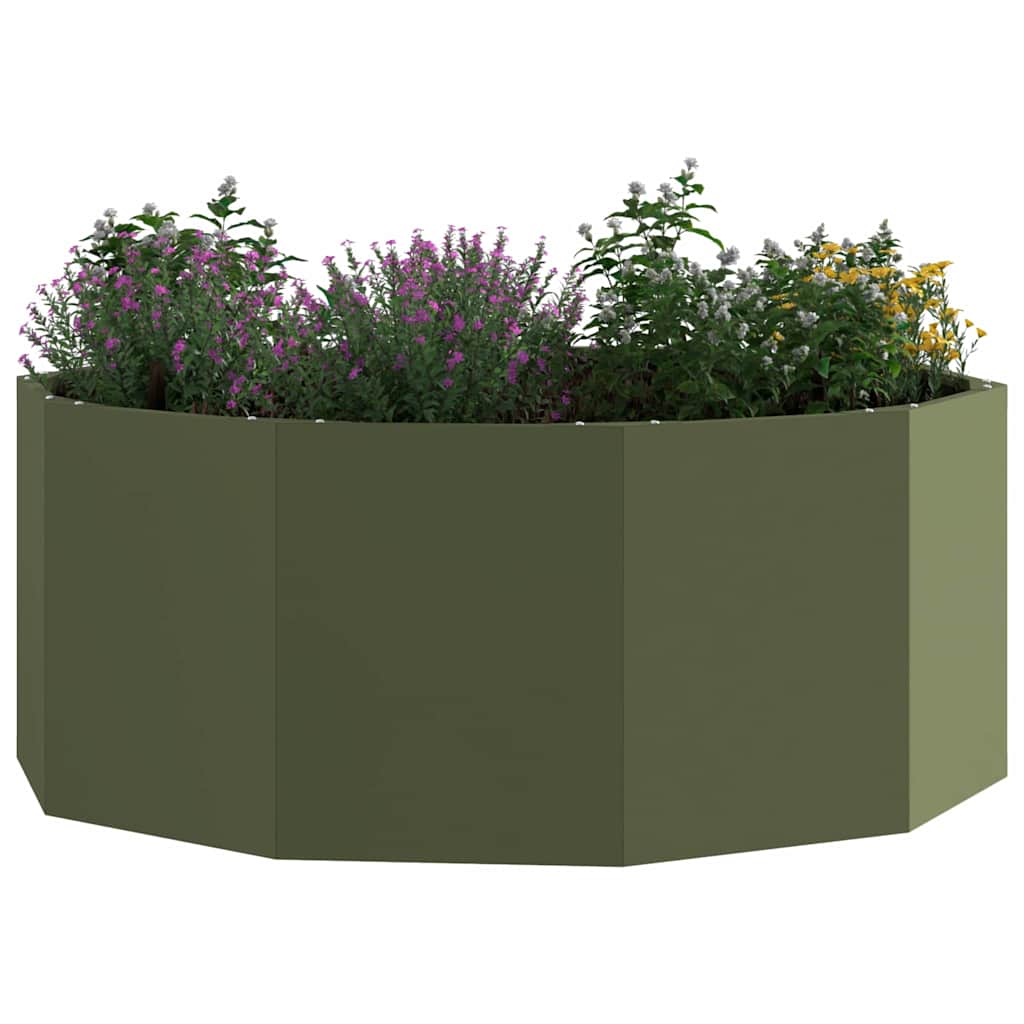 vidaXL Planter Olive Green 90 x 90 x 35 cm Steel