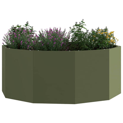 vidaXL Planter Olive Green 90 x 90 x 35 cm Steel