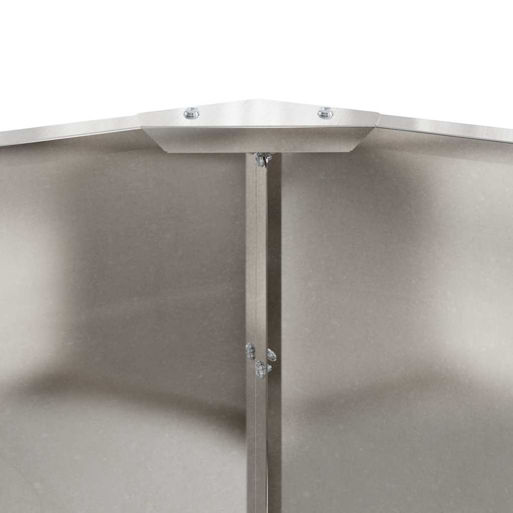 vidaXL Planter Silver 90 x 90 x 35 cm Stainless Steel