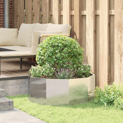 vidaXL Planter Silver 90 x 90 x 35 cm Stainless Steel