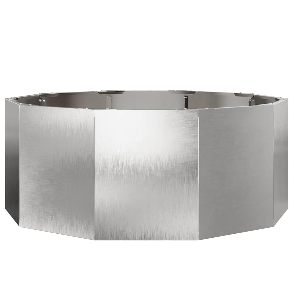 vidaXL Planter Silver 90 x 90 x 35 cm Stainless Steel