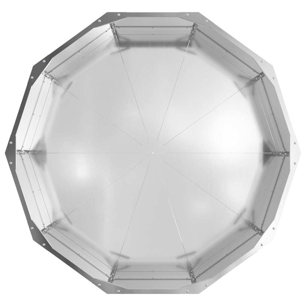 vidaXL Planter Silver 90 x 90 x 35 cm Galvanised Steel