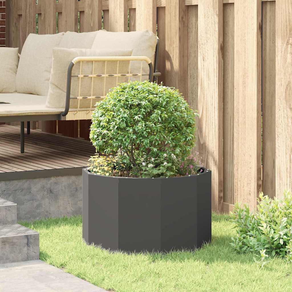 vidaXL Planter Black 60 x 60 x 35 cm Steel