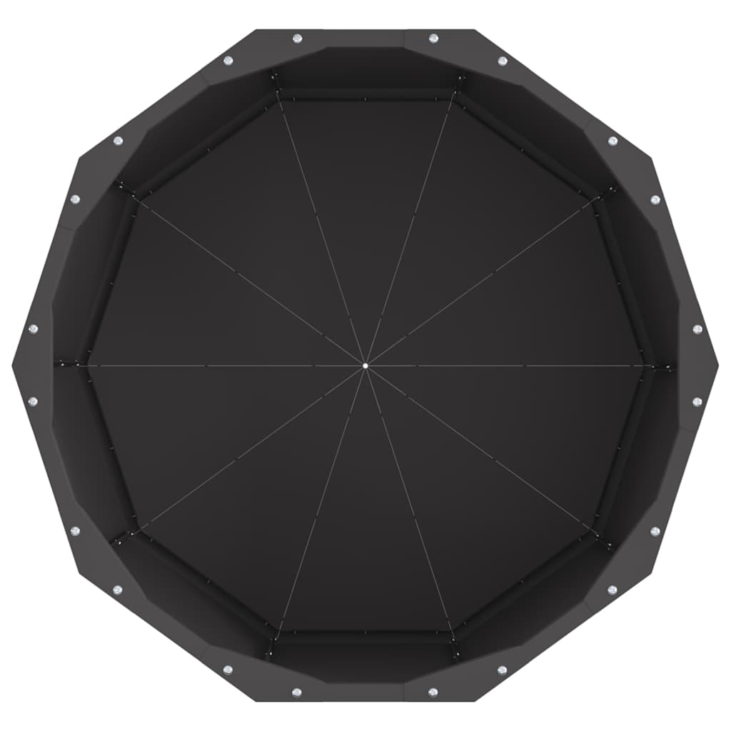 vidaXL Planter Black 60 x 60 x 35 cm Steel
