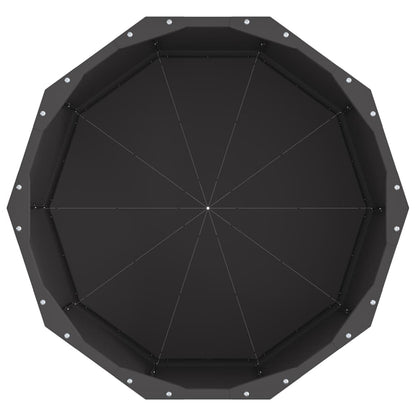 vidaXL Planter Black 60 x 60 x 35 cm Steel
