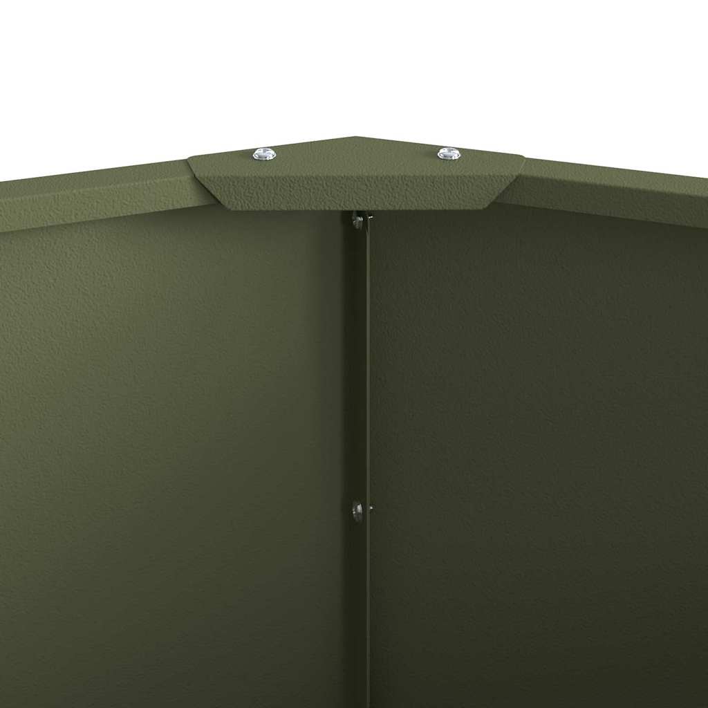 vidaXL Planter Olive Green 60 x 60 x 35 cm Steel