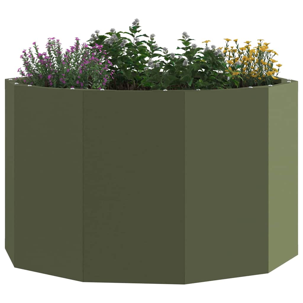 vidaXL Planter Olive Green 60 x 60 x 35 cm Steel