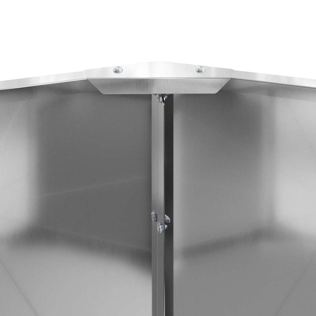vidaXL Planter Silver 60 x 60 x 35 cm Galvanised Steel