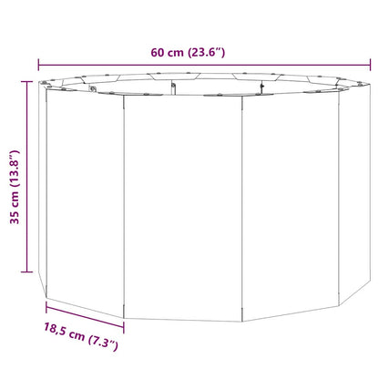 vidaXL Planter Silver 60 x 60 x 35 cm Galvanised Steel