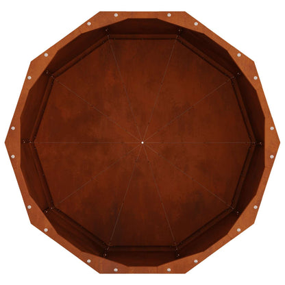 vidaXL Planter Rusty 60 x 60 x 35 cm Weathering Steel