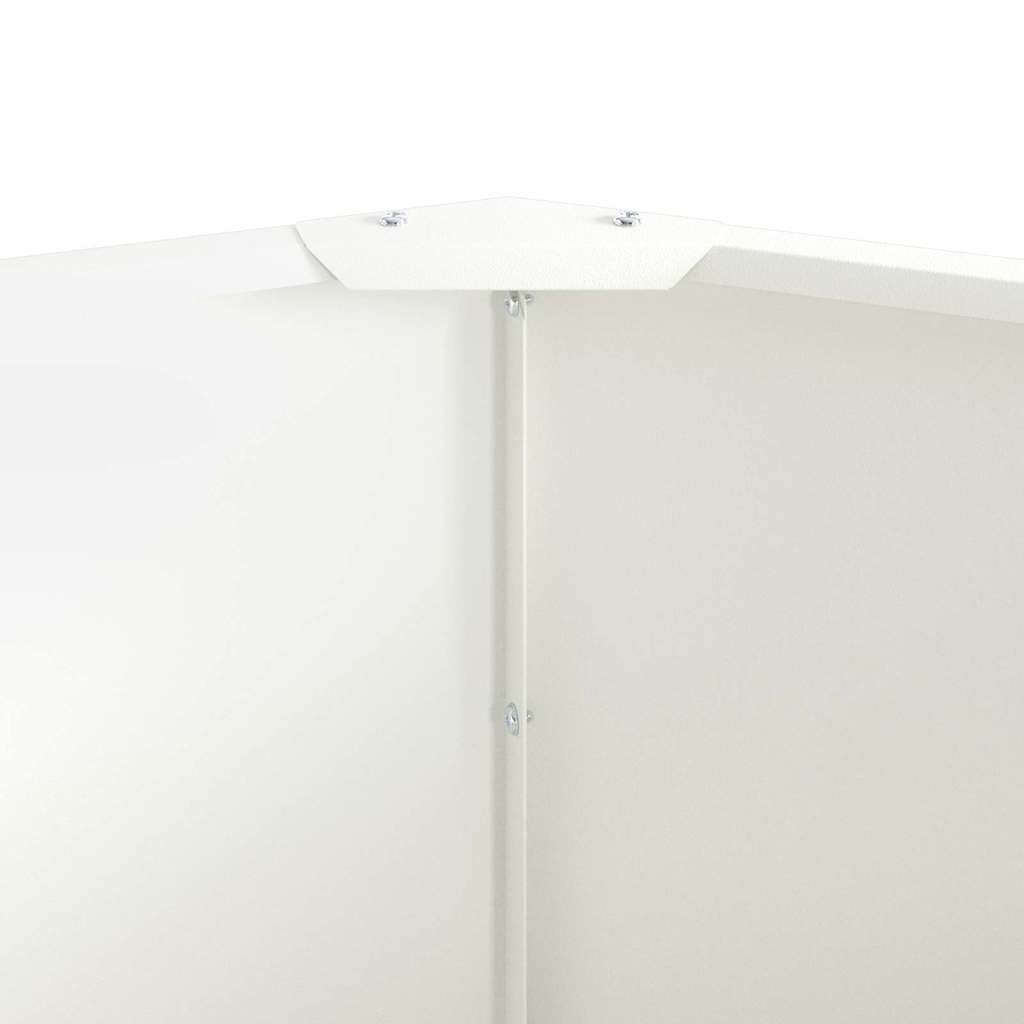 vidaXL Planter White 120 x 120 x 50 cm Steel