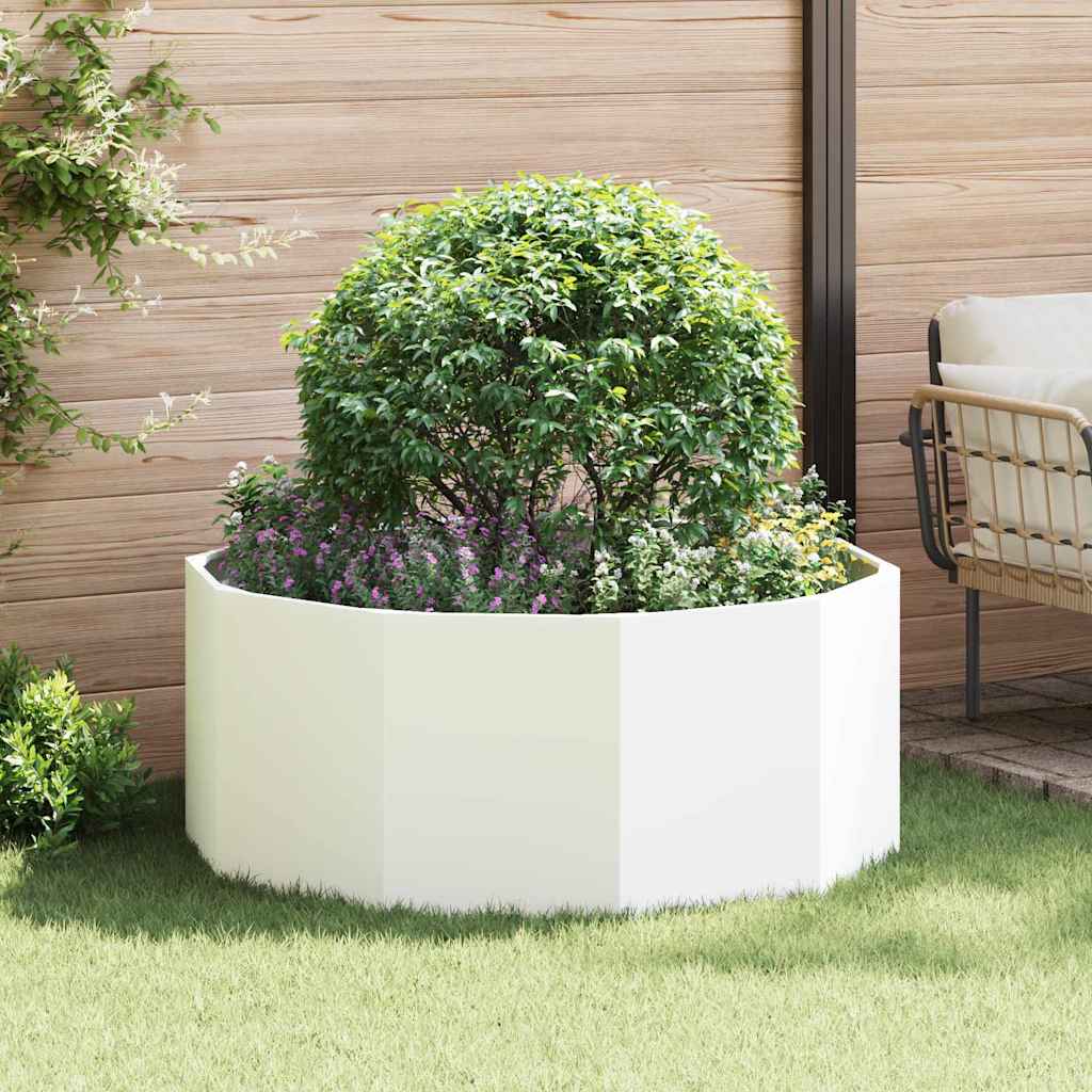 vidaXL Planter White 120 x 120 x 50 cm Steel