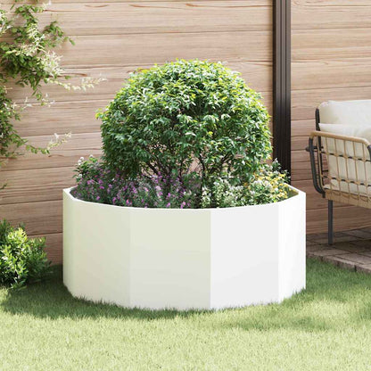 vidaXL Planter White 120 x 120 x 50 cm Steel