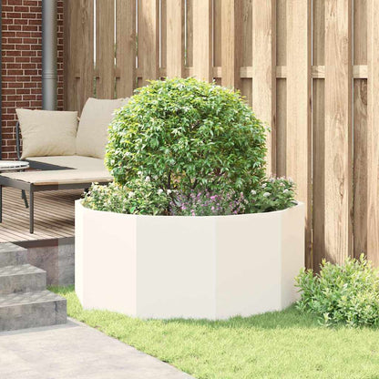 vidaXL Planter White 120 x 120 x 50 cm Steel