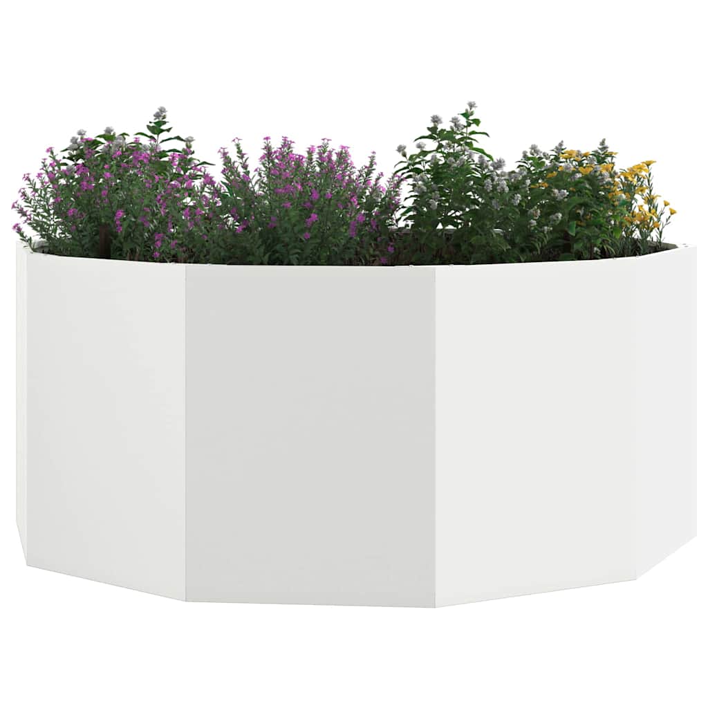 vidaXL Planter White 120 x 120 x 50 cm Steel