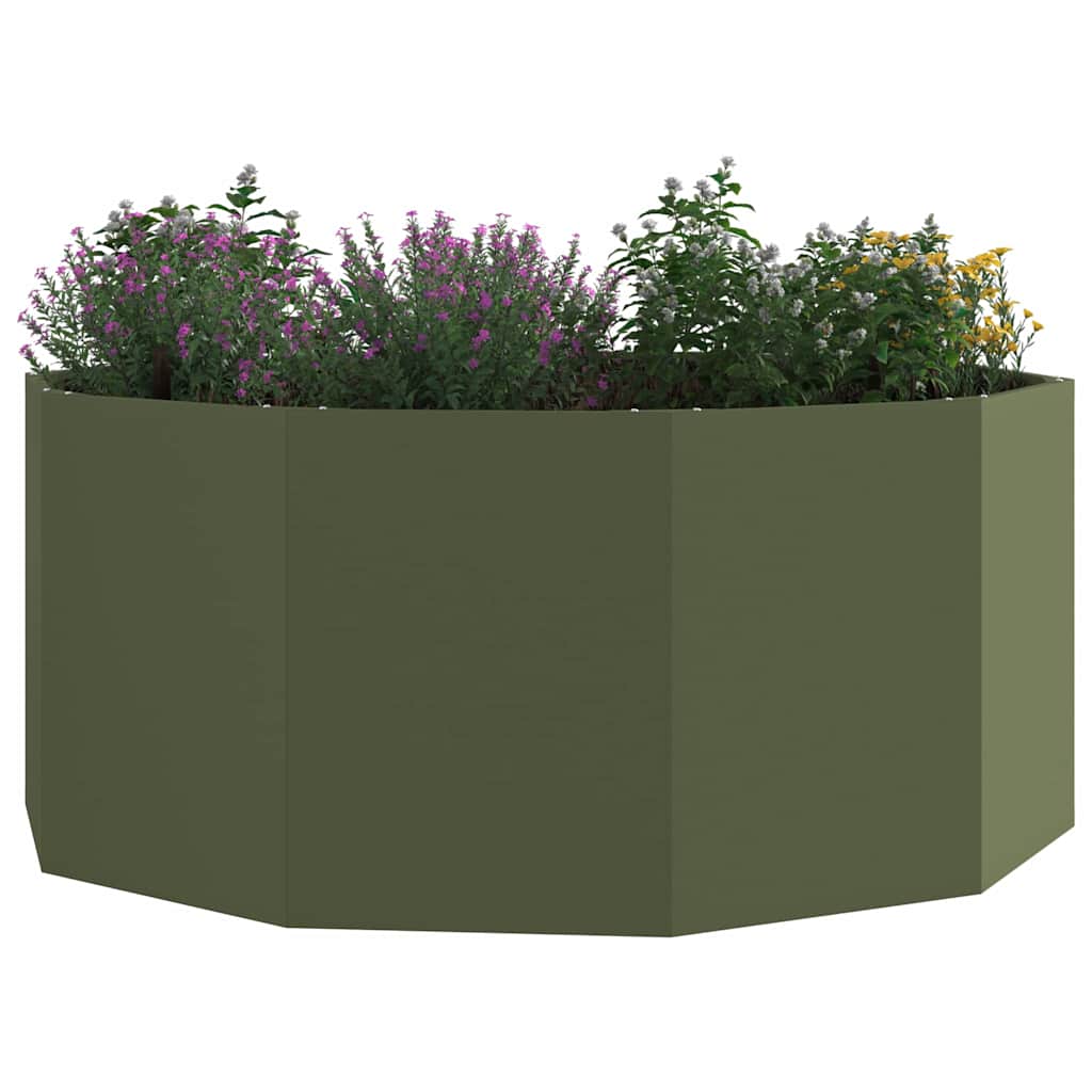 vidaXL Planter Olive Green 120 x 120 x 50 cm Steel