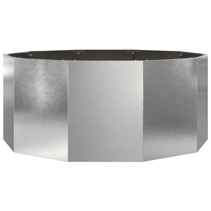 vidaXL Planter Silver 120 x 120 x 50 cm Stainless Steel