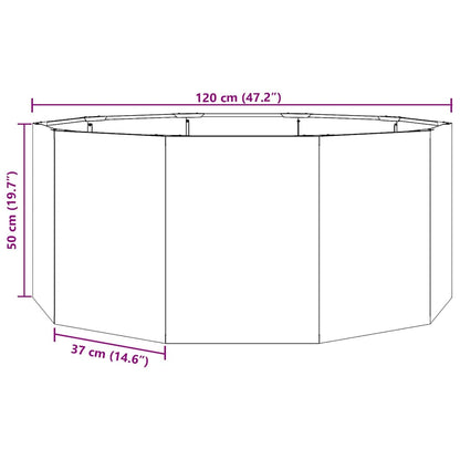 vidaXL Planter Silver 120 x 120 x 50 cm Stainless Steel