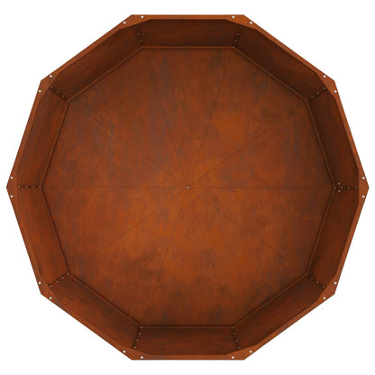 vidaXL Planter Rusty 120 x 120 x 50 cm Weathering Steel