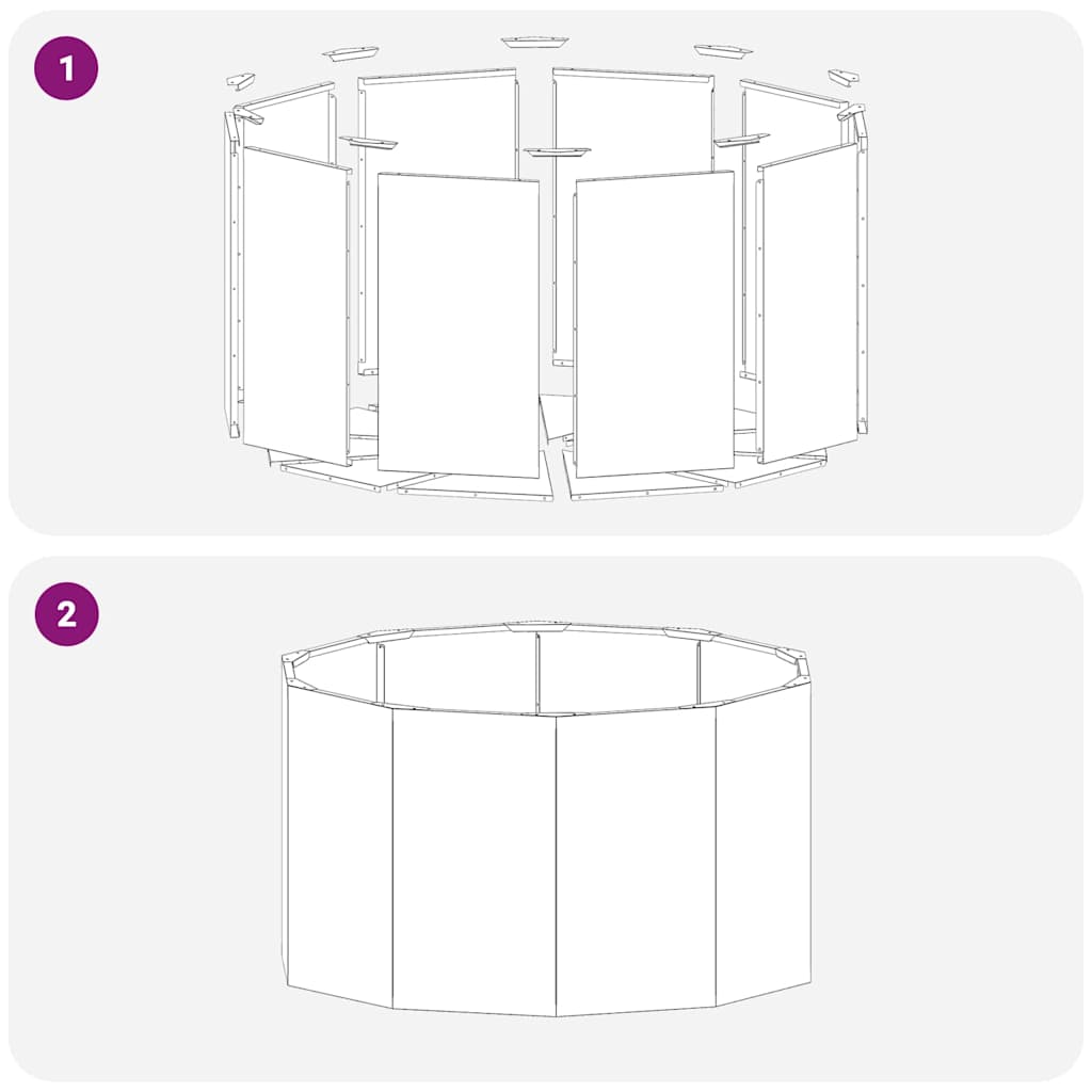 vidaXL Planter Silver 90 x 90 x 50 cm Galvanised Steel