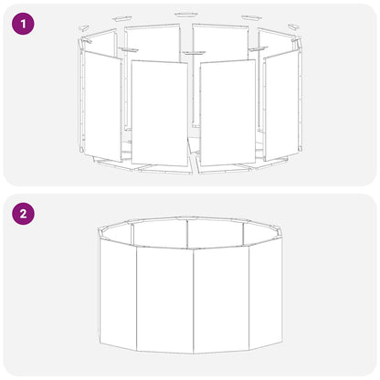 vidaXL Planter Silver 90 x 90 x 50 cm Galvanised Steel