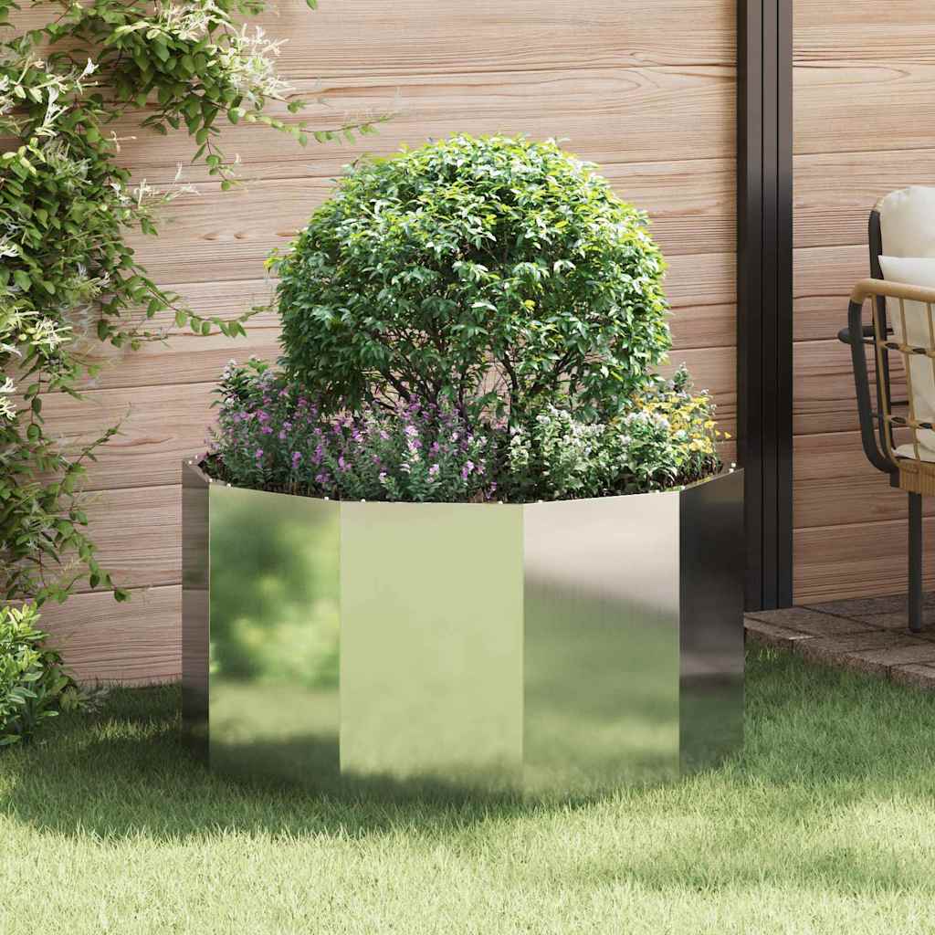 vidaXL Planter Silver 90 x 90 x 50 cm Galvanised Steel