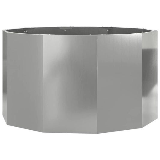 vidaXL Planter Silver 90 x 90 x 50 cm Galvanised Steel