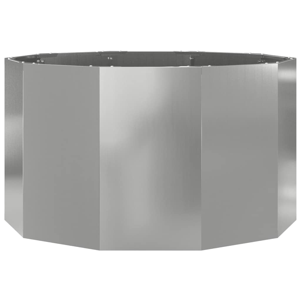 vidaXL Planter Silver 90 x 90 x 50 cm Galvanised Steel
