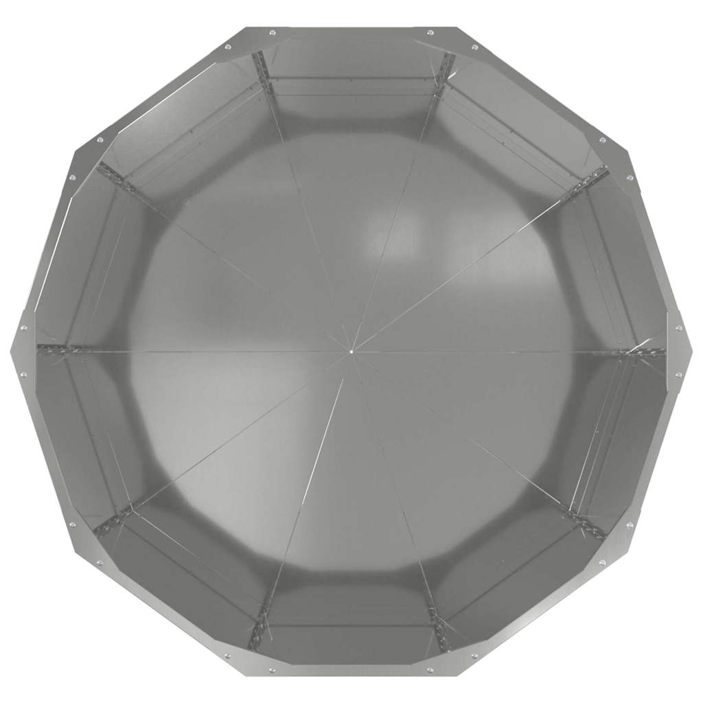 vidaXL Planter Silver 90 x 90 x 50 cm Galvanised Steel