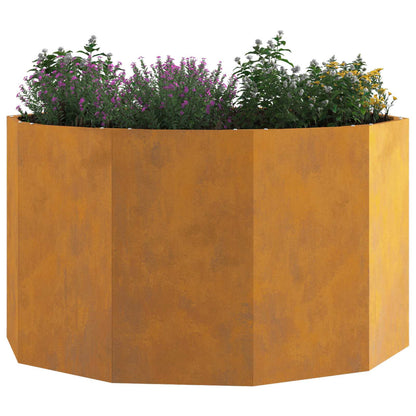 vidaXL Planter Rusty 90 x 90 x 50 cm Weathering Steel