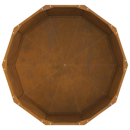 vidaXL Planter Rusty 90 x 90 x 50 cm Weathering Steel